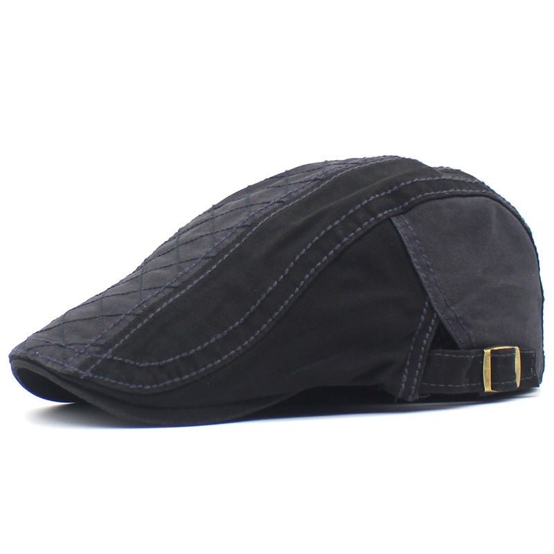 Cotton Washed Cotton Cap Plaid Embroidery Advance Hats Spring - Harbor Goods