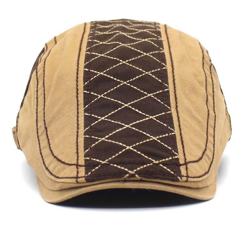 Cotton Washed Cotton Cap Plaid Embroidery Advance Hats Spring - Harbor Goods