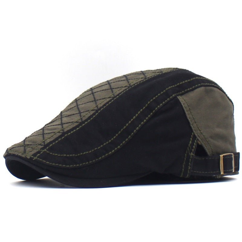 Cotton Washed Cotton Cap Plaid Embroidery Advance Hats Spring - Harbor Goods