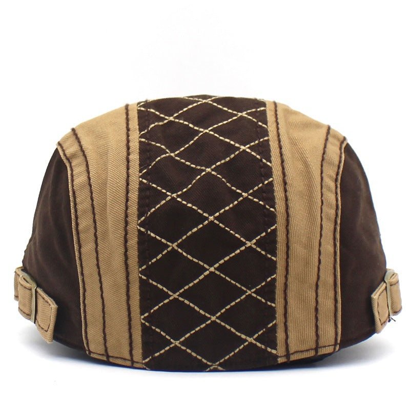Cotton Washed Cotton Cap Plaid Embroidery Advance Hats Spring - Harbor Goods