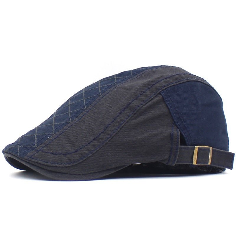 Cotton Washed Cotton Cap Plaid Embroidery Advance Hats Spring - Harbor Goods