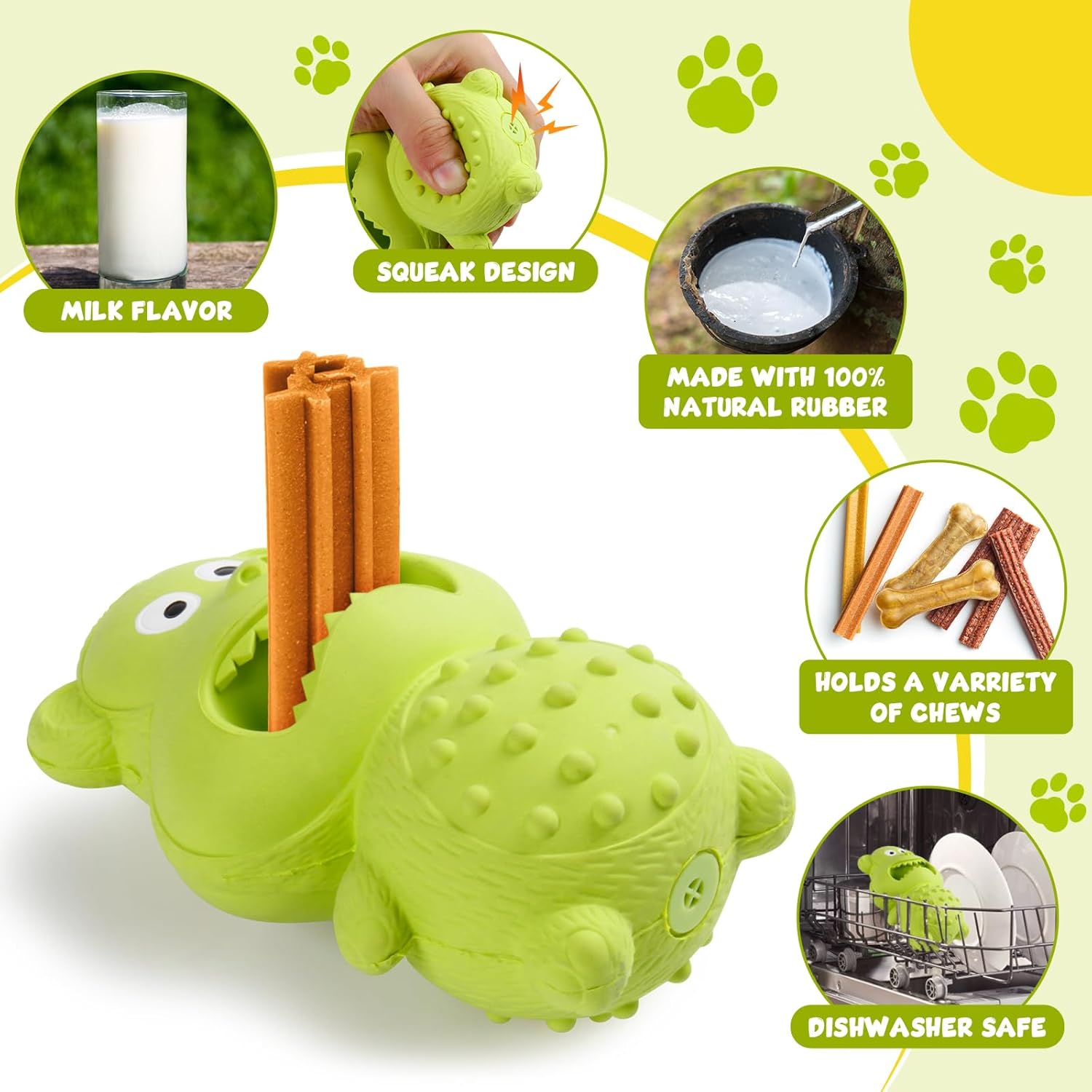 Dog Toys For Aggressive Chewers Natural Rubber Squeaky Dog Toys Indestructible Dog Toy Dog Chew Toys For Aggressive Chewers Interactive Tough Durable Dog Toys Dog Toys To Keep Them Busy - Harbor Goods