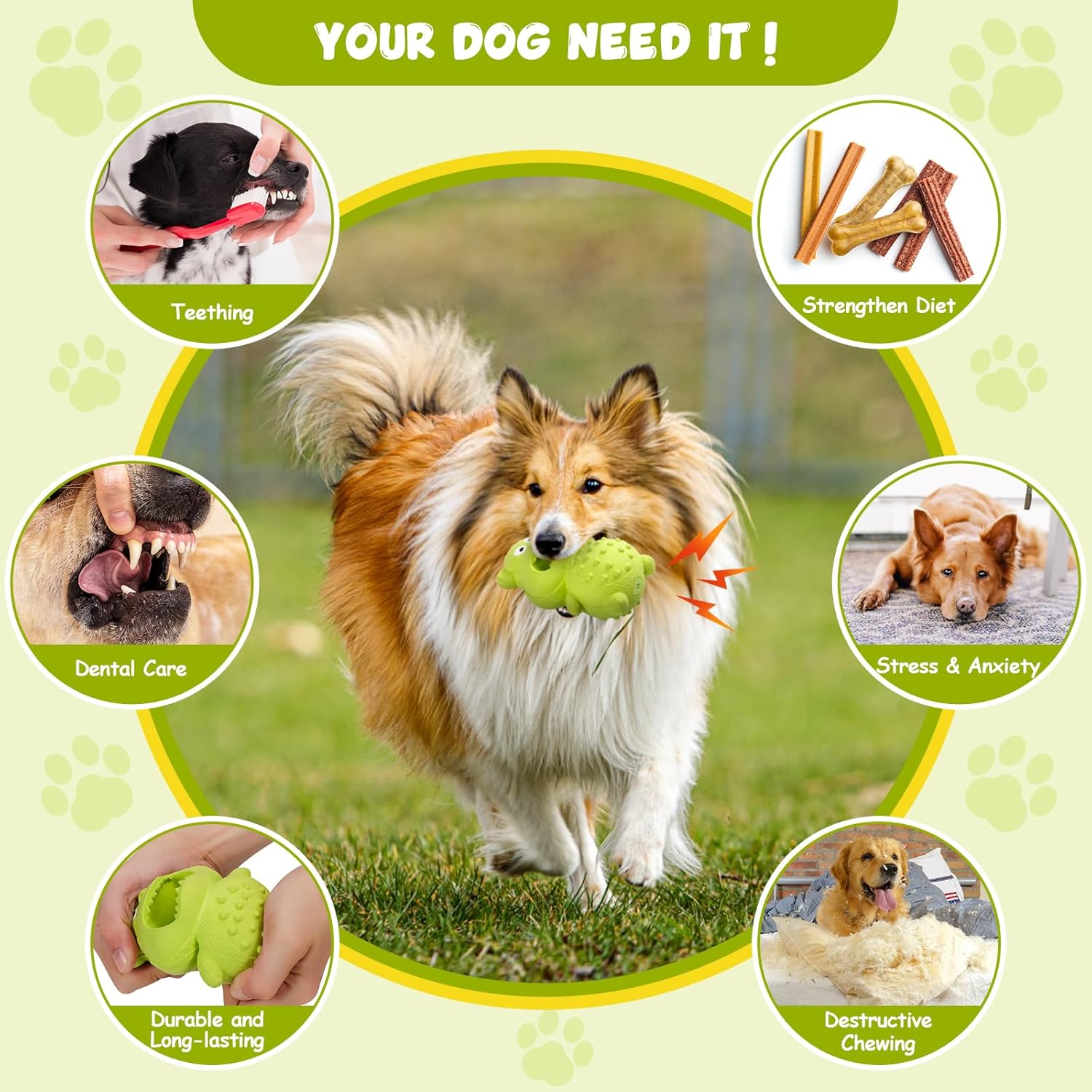 Dog Toys For Aggressive Chewers Natural Rubber Squeaky Dog Toys Indestructible Dog Toy Dog Chew Toys For Aggressive Chewers Interactive Tough Durable Dog Toys Dog Toys To Keep Them Busy - Harbor Goods