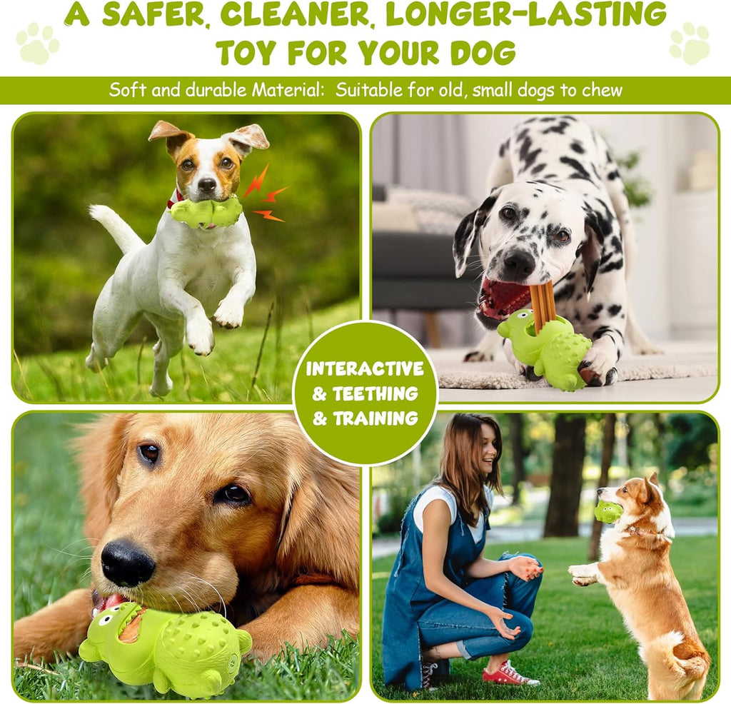 Dog Toys For Aggressive Chewers Natural Rubber Squeaky Dog Toys Indestructible Dog Toy Dog Chew Toys For Aggressive Chewers Interactive Tough Durable Dog Toys Dog Toys To Keep Them Busy - Harbor Goods