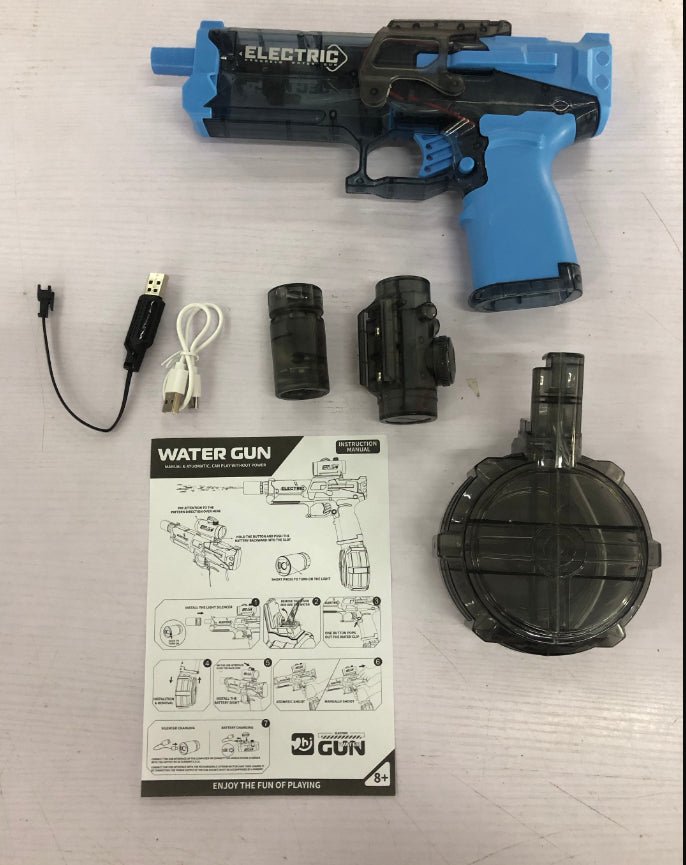 Fire Rat Electric Water Pistol Cool Light Full Automatic Water Spray Gun Summer Toy Sports Entertainment Children Gifts AC223 - Harbor Goods
