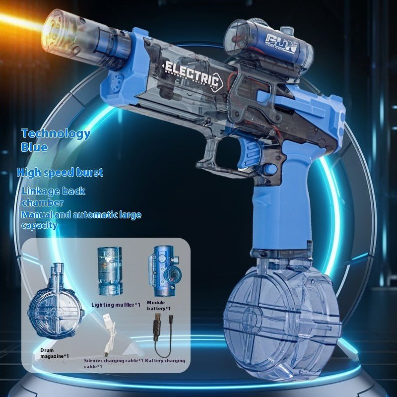 Fire Rat Electric Water Pistol Cool Light Full Automatic Water Spray Gun Summer Toy Sports Entertainment Children Gifts AC223 - Harbor Goods