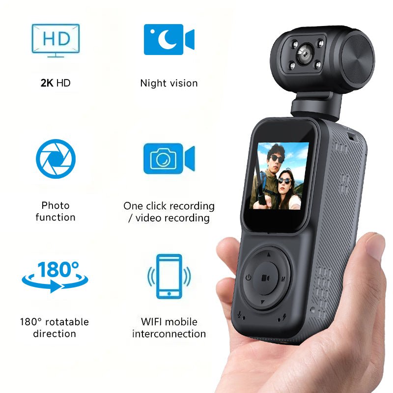 Panoramic Sports Camera Handheld DV Outdoor HD 4K Dual Lens Cycling Recorder Camera - Harbor Goods