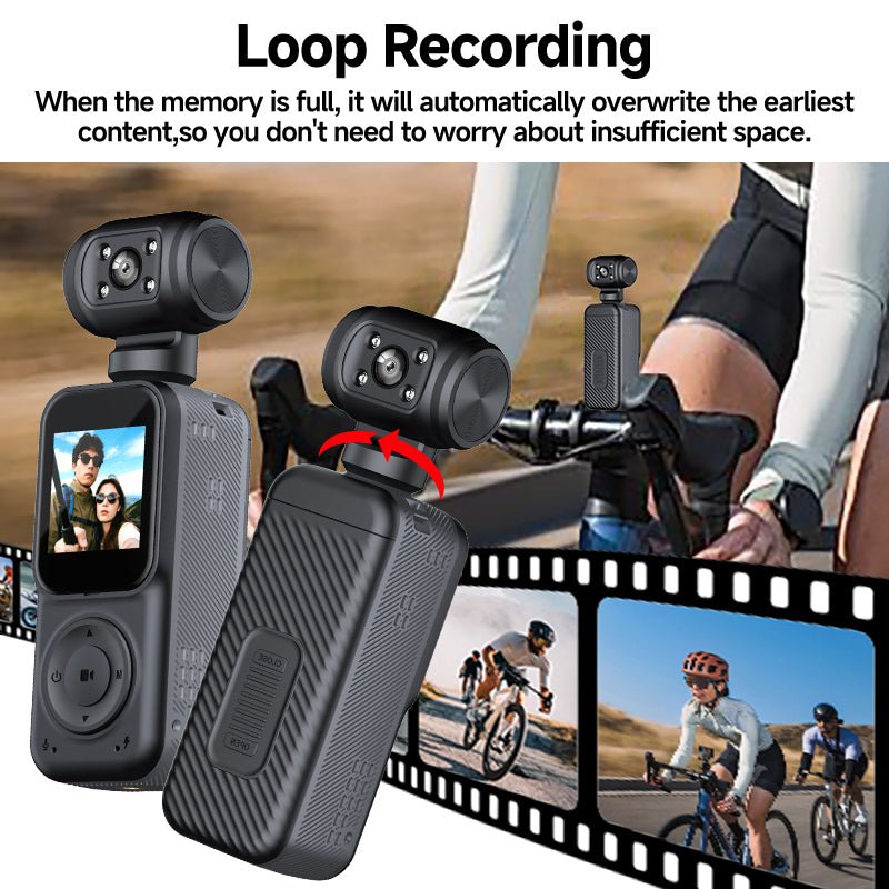 Panoramic Sports Camera Handheld DV Outdoor HD 4K Dual Lens Cycling Recorder Camera - Harbor Goods