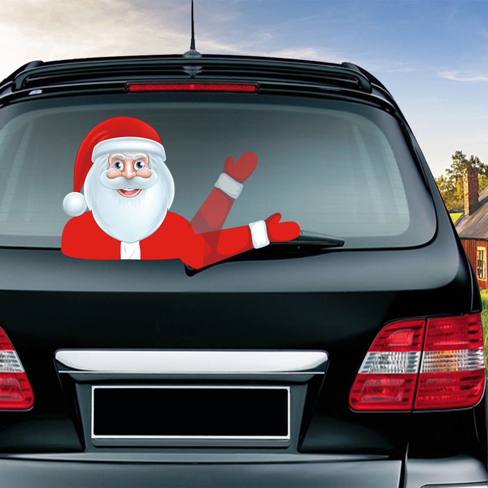 Popular Santa Claus wiper sticker can remove the car rear windshield wiper Sticker Car Stickers - Harbor Goods