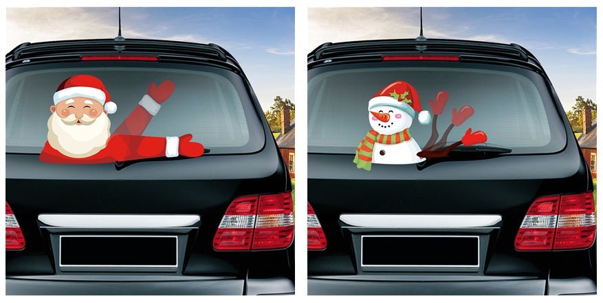 Popular Santa Claus wiper sticker can remove the car rear windshield wiper Sticker Car Stickers - Harbor Goods