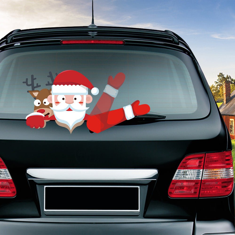 Popular Santa Claus wiper sticker can remove the car rear windshield wiper Sticker Car Stickers - Harbor Goods