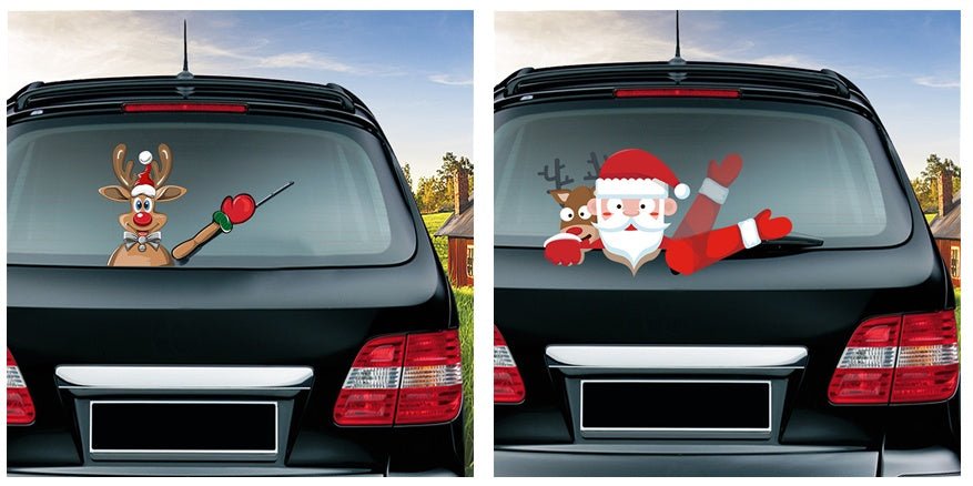 Popular Santa Claus wiper sticker can remove the car rear windshield wiper Sticker Car Stickers - Harbor Goods