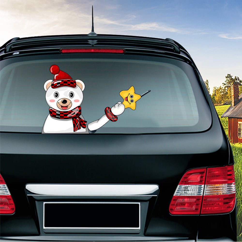 Popular Santa Claus wiper sticker can remove the car rear windshield wiper Sticker Car Stickers - Harbor Goods