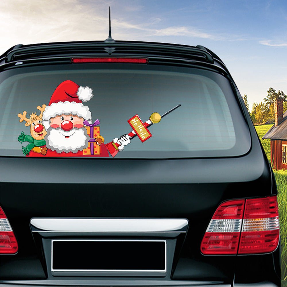 Popular Santa Claus wiper sticker can remove the car rear windshield wiper Sticker Car Stickers - Harbor Goods