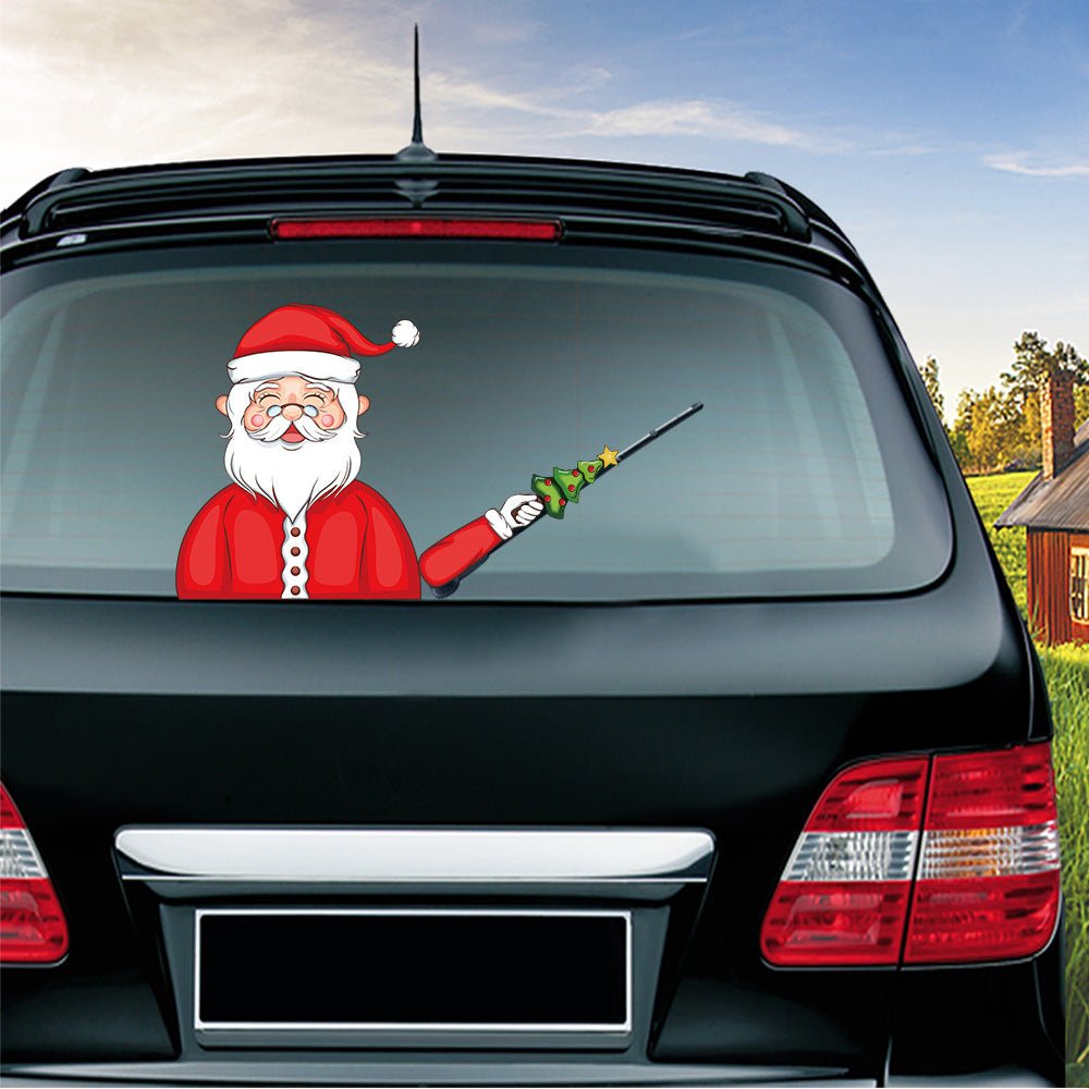 Popular Santa Claus wiper sticker can remove the car rear windshield wiper Sticker Car Stickers - Harbor Goods