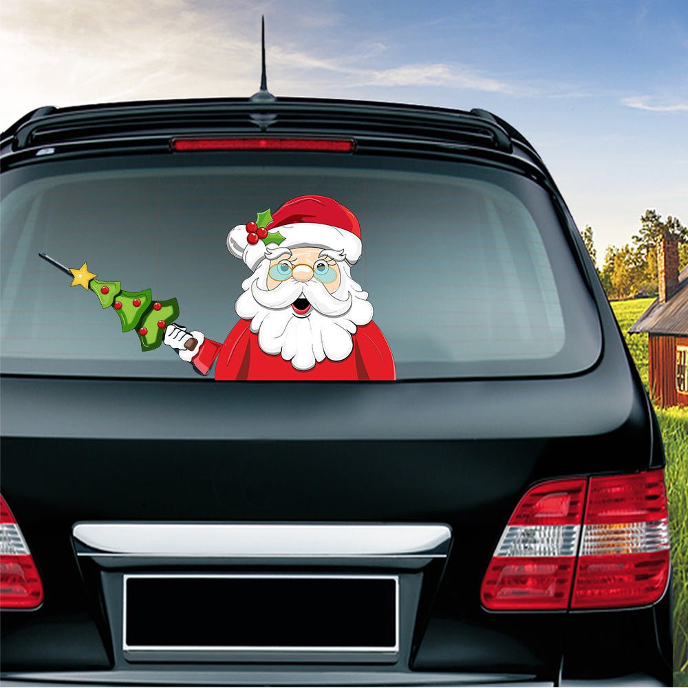 Popular Santa Claus wiper sticker can remove the car rear windshield wiper Sticker Car Stickers - Harbor Goods