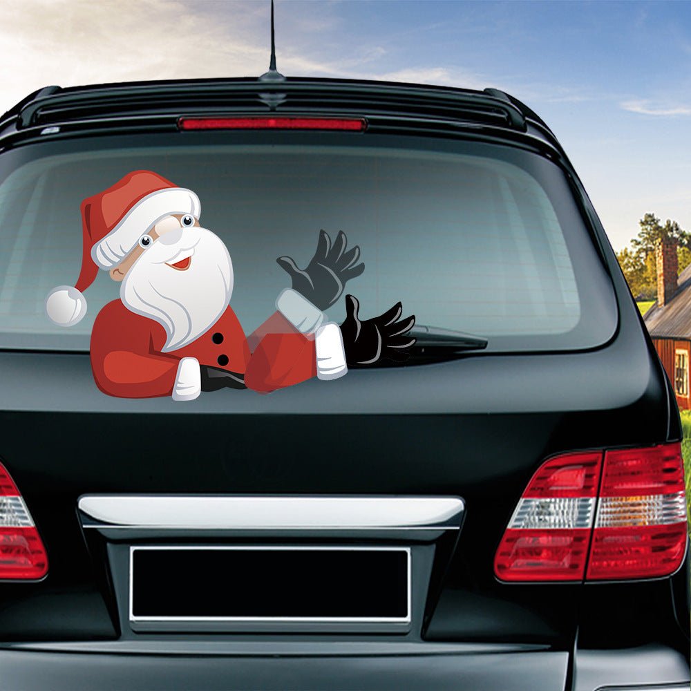 Popular Santa Claus wiper sticker can remove the car rear windshield wiper Sticker Car Stickers - Harbor Goods