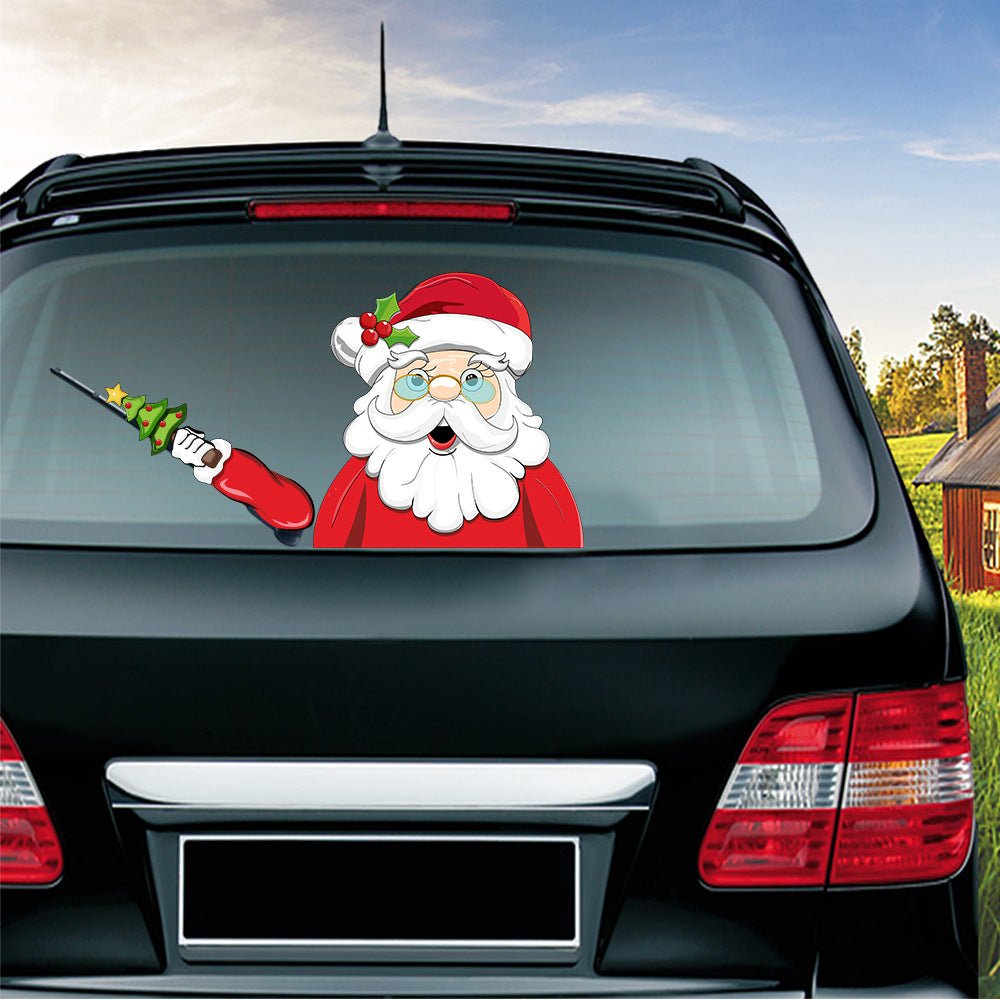 Popular Santa Claus wiper sticker can remove the car rear windshield wiper Sticker Car Stickers - Harbor Goods