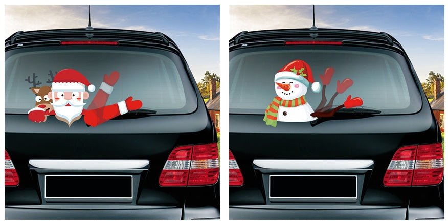 Popular Santa Claus wiper sticker can remove the car rear windshield wiper Sticker Car Stickers - Harbor Goods