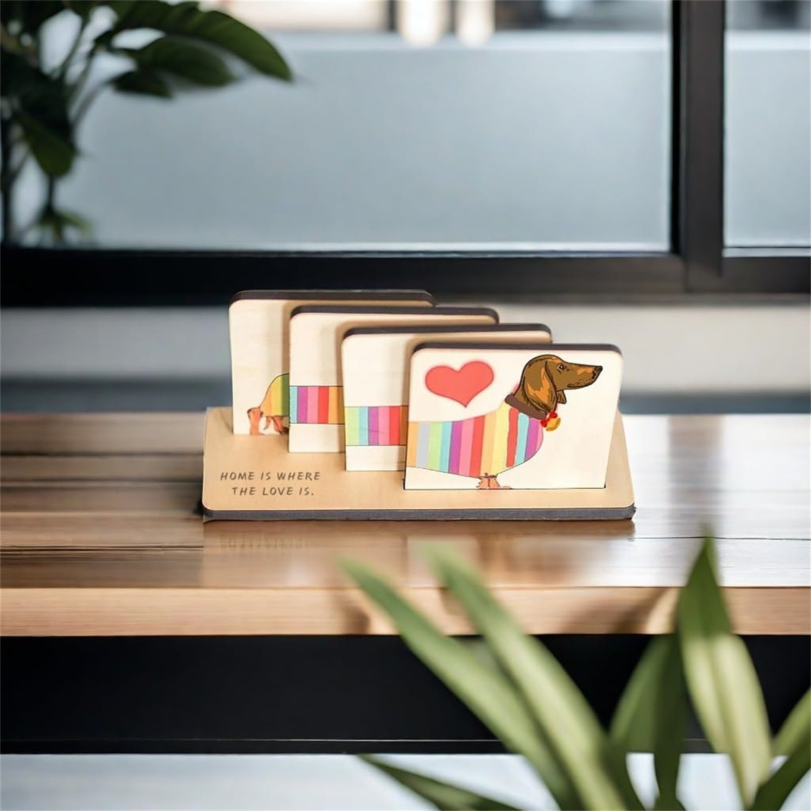 Rainbow Sausage Dog Coaster Coaster - Harbor Goods