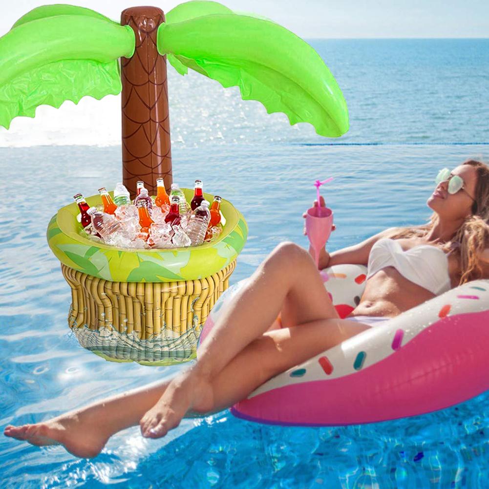 Summer Inflatable Palm Tree Cooler Beer Drinks Ice Bucket Party Supplies For Summer Swimming Pool Themed Party Gadgets - Harbor Goods