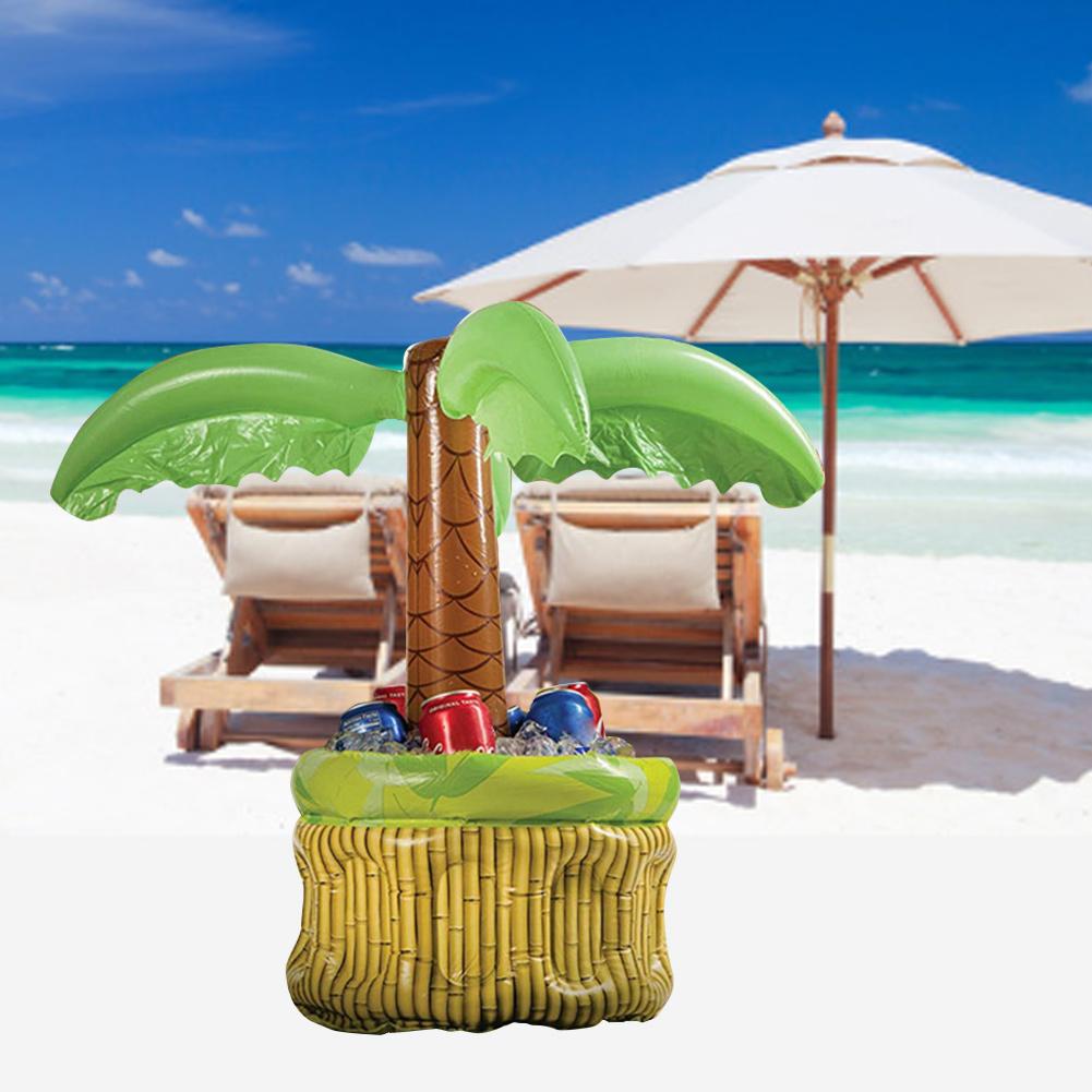 Summer Inflatable Palm Tree Cooler Beer Drinks Ice Bucket Party Supplies For Summer Swimming Pool Themed Party Gadgets - Harbor Goods