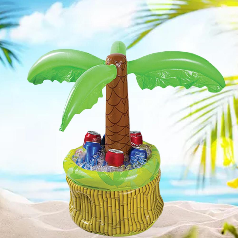 Summer Inflatable Palm Tree Cooler Beer Drinks Ice Bucket Party Supplies For Summer Swimming Pool Themed Party Gadgets - Harbor Goods